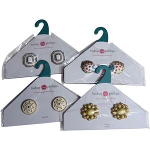Lindsay Phillips Interchangeable Snaps Lot 4 Pairs Stacey Abigail Klaudia Sloane